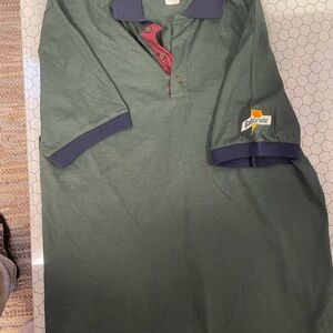 Vintage Gatorade Green Polo Shirt with Navy Accents